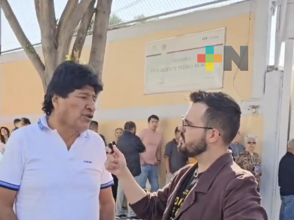 Evo Morales recorrió casillas electorales y observó proceso electoral en Iztapalapa